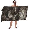 LXTOPN Skull - Asciugamano da spiaggia in microfibra, misura grande, 80 x 160 cm, XXL, in spugna per adulti
