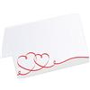PRICARO Segnaposto Cuori curvi, rosso Morbido al tatto, 50 pezzi