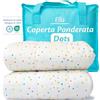 Ella Coperte Ponderate Bambini 2,4kg 90x120cm - Coperta Ponderata Rilassante per il Sonno - Perle di Vetro Ipoallergeniche, Strato Esterno in Cotone Morbido e Fresco - Per Bambini 15-25kg - A pois