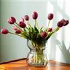 Avoeco, 20 tulipani artificiali in lattice a tocco realistico - Bouquet di tulipi finti per decorazione della casa, centrotavola per matrimoni, composizioni floreali primaverili, fiori finti per