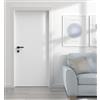 HATEGE Adesivi per Porte Interne 90 x 210 Bianco Adesivo Porta Legno 3D Pellicola Adesiva Carta da Parati Soggiorno Bagno Autoadesivo Porta Murale Decorazione M4769