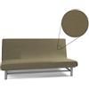 Biancaluna Copridivano Senza braccioli 2 posti Queen Genius 125 a 170 cm S070 Tortora
