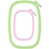 Nogeqi 2 cerchi da ricamo quadrati, in plastica, per punto croce, anelli da ricamo rettangolari per cucito, cucito, progetti di punto croce (2 dimensioni)