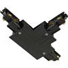 SLV 1006533 Connettore a T, per binario da incasso S-TRACK trifase, terra esterna destra, nero, DALI