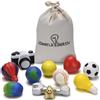 ideen.kollektiv set di palline per la moderazione 11 pezzi: disegni versatili per il coaching, il team building e il pensiero creativo con sacchetto di cotone di alta qualità - V.1
