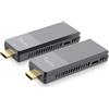 DIGITUS Set estensore HDMI wireless Digitus 4K, 150 m, 4K/60Hz, 4096 x 2160 pixel, trasmettitore e ricevitore AV, 150 m, wireless, nero, grigio, HDCP