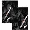 Staufen Papique x Edding Black - 2 blocchi da disegno Black DIN A5 con 2 penne gel Edding argento - ciascuno con 80 fogli di carta nera da 80 g/m²