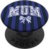 Animal Print Cute And Fun Fiocco a righe blu navy Supercute Mum PopSockets PopGrip Adesivo