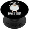 Punny Bone I Wooly Love Giochi di parole Divertenti Pun di pecora PopSockets PopGrip Adesivo