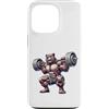 Bear Lifting Barbell Workout Fitness Str Custodia per iPhone 13 Pro Orso con bilanciere Fitness Training Muscle Building