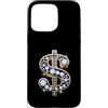 Golden Dollar Sign Diam0nds Luxury Curre Custodia per iPhone 15 Pro Max Oro Dollaro Segno Diam0nds Lusso Valuta Soldi