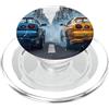 JDM Japanese Automotive Tuning Car Art Scena di strada di Tokyo con auto da corsa retrò JDM Drifting Distress PopSockets PopGrip per MagSafe