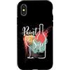 KAEDAM Gifts: Hobbies Custodia per iPhone X/XS Paint and Sip - Decorazione artistica su tela, motivo: vino
