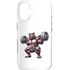 Bear Lifting Barbell Workout Fitness Str Custodia per iPhone 17 Orso con bilanciere Fitness Training Muscle Building