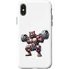 Bear Lifting Barbell Workout Fitness Str Custodia per iPhone X/XS Orso con bilanciere Fitness Training Muscle Building