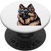 Black German Shepherd Stuffed Animal Dog Pastore Tedesco Accessori Cani Occhiali Da Sole Pastore Tedesco PopSockets PopGrip Adesivo