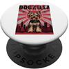 Yorkshire Terrier Puppy Lover PS Divertente retrò giapponese Dogzilla Yorkshire Terrier amante dei cani PopSockets PopGrip Adesivo