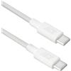 ACT Cavo di ricarica da USB C a USB C, 60 W PD, 1 m, bianco, cavo dati USB 2.0 in nylon intrecciato (3 A) per iPad/Samsung/Android, AC3080