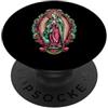 La Guadalupana Patrona Santa María de Gu Our Lady Virgen De Guadalupe Saint Virgin Mary Roses Flowers PopSockets PopGrip Adesivo