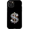 Golden Dollar Sign Diam0nds Luxury Curre Custodia per iPhone 11 Pro Oro Dollaro Segno Diam0nds Lusso Valuta Soldi