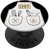 Baked Chef Grembiule da cuoco divertente carino costume da cucina PopSockets PopGrip Adesivo