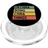 Personalized Gift Ideas China Citazione personalizzata divertente I'm China Doing China Things PopSockets PopGrip per MagSafe
