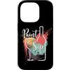 KAEDAM Gifts: Hobbies Custodia per iPhone 14 Pro Paint and Sip - Decorazione artistica su tela, motivo: vino