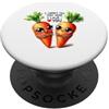 Carrot Couple Expressions Ti dico quanto ti amo Coppia vegetariana PopSockets PopGrip Adesivo