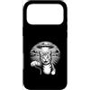 Funny Animal Meme Aliens Lover Gifts Custodia per iPhone 17 Pro Max Scena di rapimento di gatti UFO spaziali