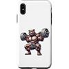 Bear Lifting Barbell Workout Fitness Str Custodia per iPhone XS Max Orso con bilanciere Fitness Training Muscle Building