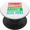 Lustige Geburtstagssprüche zum 35. 35° compleanno leggendario da agosto 1991 frase compleanno PopSockets PopGrip Adesivo
