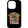 Cute Dragon Taco Lovers Funny Fantasy Fo Custodia per iPhone 14 Pro Dragons Love Tacos - Simpatico design con cibo a forma di drago