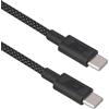 ACT Cavo di ricarica da USB C a USB C, 60 W PD, 1 m, nero, cavo dati USB 2.0 in nylon intrecciato (3 A) per iPad/Samsung/Android, AC3082