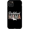 Dachshund Mama Pet Apparel Custodia per iPhone 11 Pro Max Design con stampa leopardata bassotto mamma amante dei cani