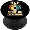 Retro Music Design Modalità DJ su retro vinile disco musica DJ PopSockets PopGrip Adesivo