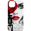 Bold Urban Edge, Streetwear Tee Custodia per iPhone 14 Plus Grafica streetwear Dark Romance, Gothic Red Rose Lover