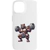 Bear Lifting Barbell Workout Fitness Str Custodia per iPhone 14 Orso con bilanciere Fitness Training Muscle Building