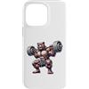 Bear Lifting Barbell Workout Fitness Str Custodia per iPhone 14 Pro Max Orso con bilanciere Fitness Training Muscle Building