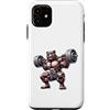 Bear Lifting Barbell Workout Fitness Str Custodia per iPhone 11 Orso con bilanciere Fitness Training Muscle Building