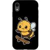 skateboard bee skating insect skater ska Custodia per iPhone XR Carino Bee in sella a uno skateboard
