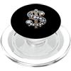 Golden Dollar Sign Diam0nds Luxury Curre Oro Dollaro Segno Diam0nds Lusso Valuta Soldi PopSockets PopGrip per MagSafe