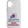 Insightful School Psychology Vibes Graph Custodia per iPhone 16 Plus School Psychologist Data Driven Empathy Led Behavioral Brain