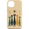 Retro Atomic Cosmic Cat Mid Century Custodia per iPhone 13 Mystic Cats Celestial Eye Moon Feline