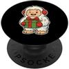 yeti winter cute box snow wintertime yul Carino Yeti Con Scatola Vacanza PopSockets PopGrip Adesivo