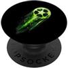 Blazing Soccer Ball Tees Pallone da calcio dinamico Green Meteor Energy Speed Shot Design PopSockets PopGrip Adesivo