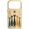Retro Atomic Cosmic Cat Mid Century Custodia per iPhone 17 Pro Mystic Cats Celestial Eye Moon Feline