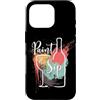 KAEDAM Gifts: Hobbies Custodia per iPhone 16 Pro Paint and Sip - Decorazione artistica su tela, motivo: vino