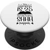 Library Theme Birthday Party Supply For Questo bibliotecario è 25 E continua a rendere Shhh accadere il compleanno PopSockets PopGrip Adesivo