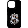 Golden Dollar Sign Diam0nds Luxury Curre Custodia per iPhone 16 Pro Oro Dollaro Segno Diam0nds Lusso Valuta Soldi