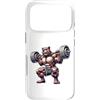 Bear Lifting Barbell Workout Fitness Str Custodia per iPhone 17 Pro Orso con bilanciere Fitness Training Muscle Building